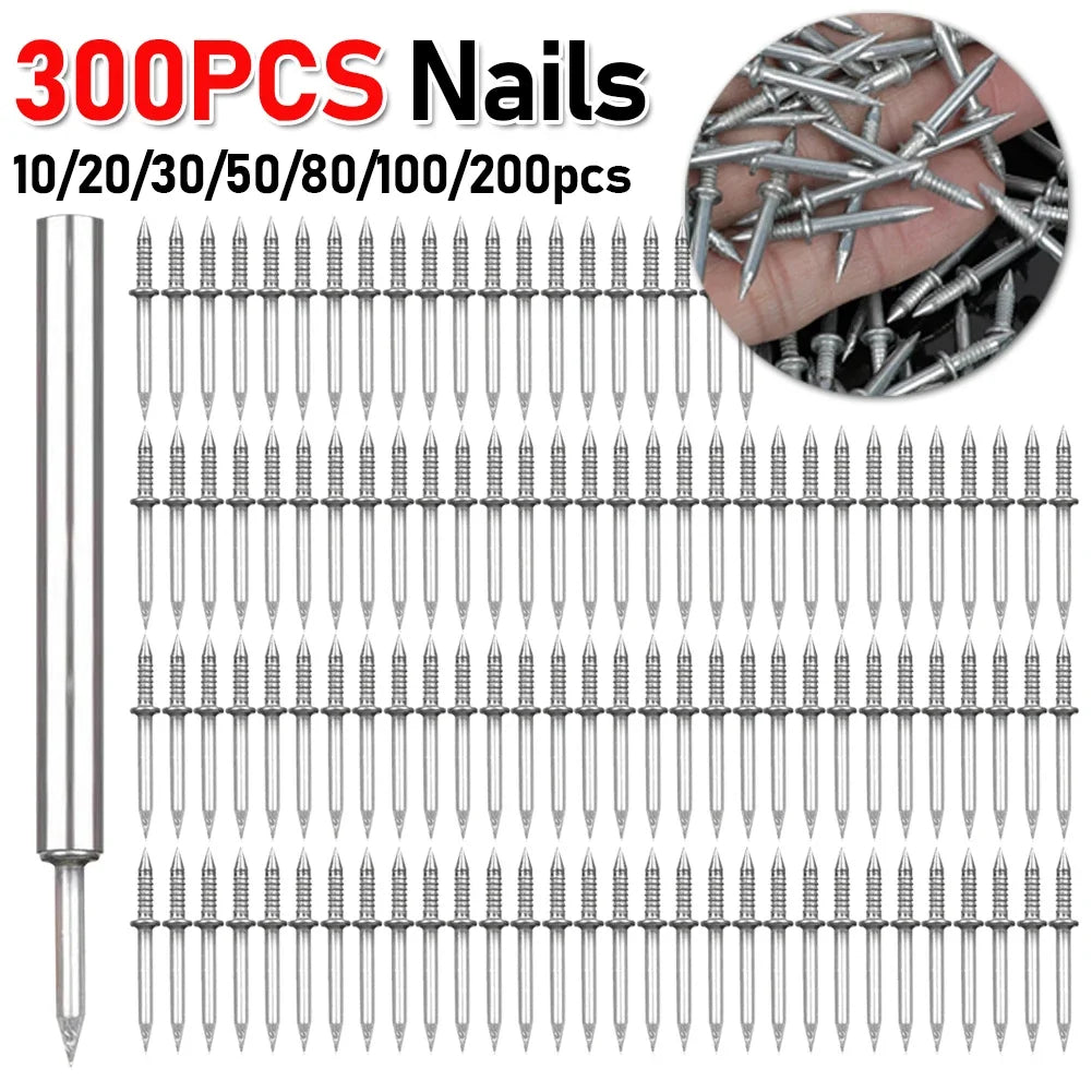 300-10pcs Double Head Nails Anti-Rust Double-Head Seamless Thread Nail