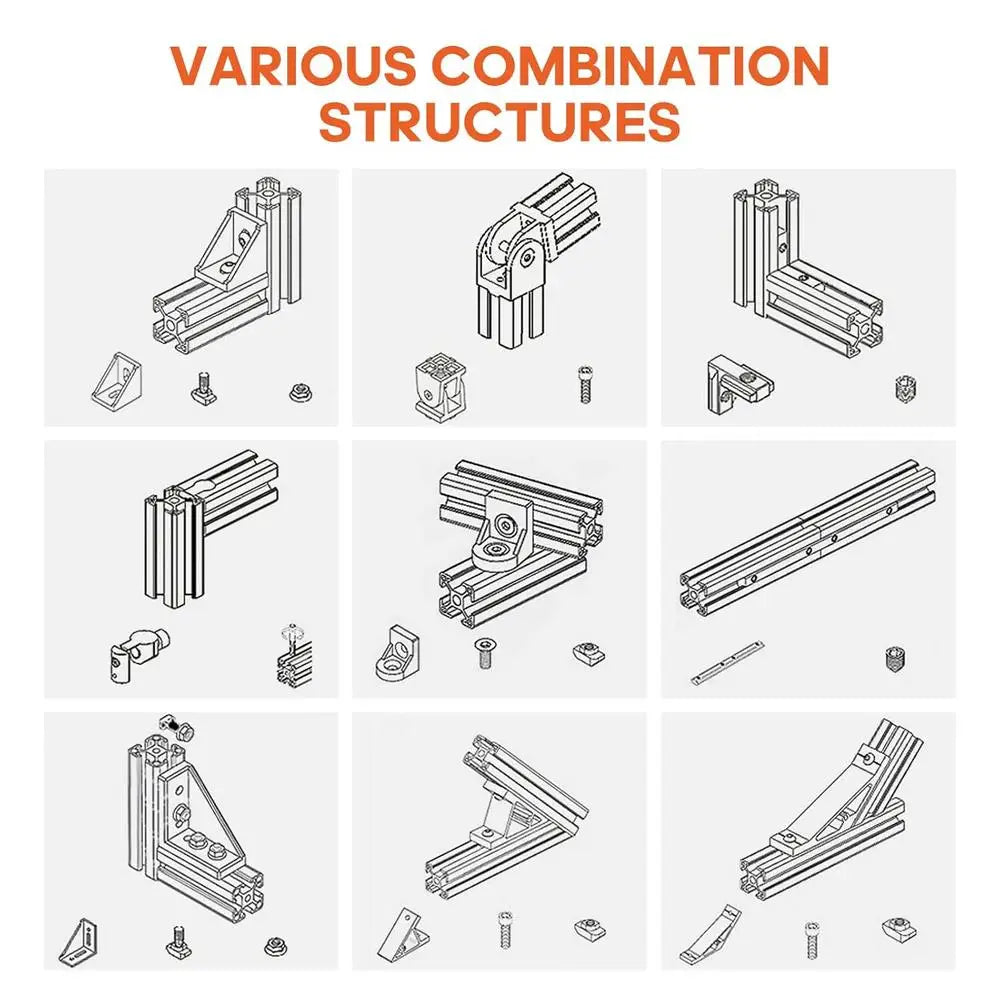 10PCS 800mm Aluminum Extrusion V Slot 2020 Anodized Linear Rail
