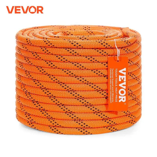 VEVOR 120ft Dual-Weave Polyester Cord 3/8 1/2 inch 48-Strand Multi-Use Rope