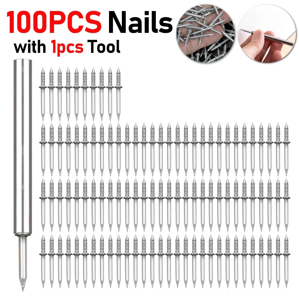 300-10pcs Double Head Nails Anti-Rust Double-Head Seamless Thread Nail