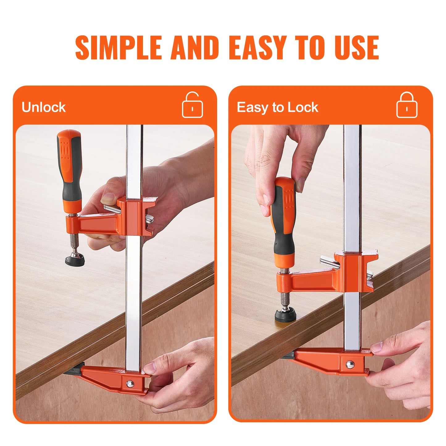 VEVOR Bar Clamps for Woodworking F Clamp 2-Pack 36"
