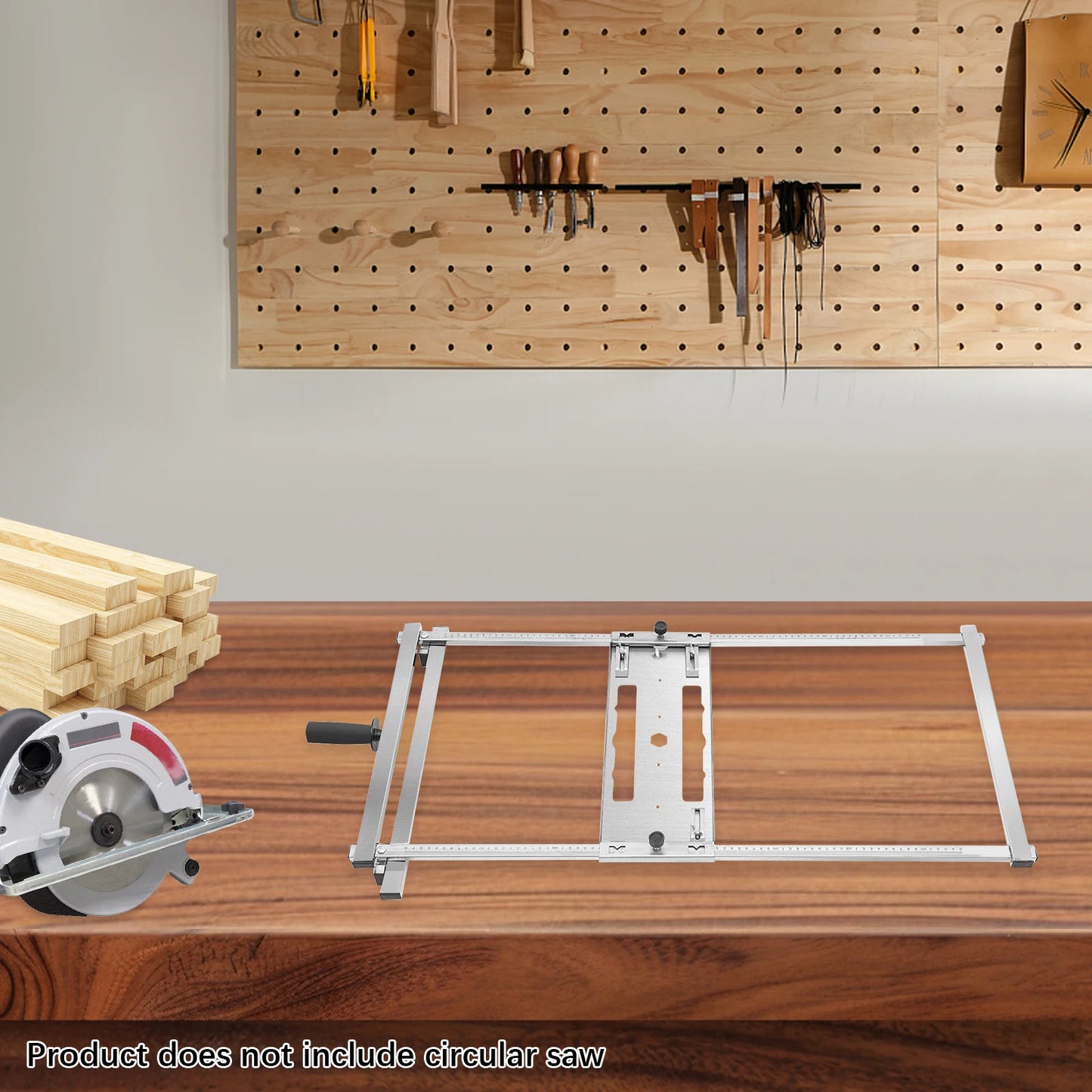 Stainless Steel Circular Saw Edge Guide, Adjustable Cutting Board