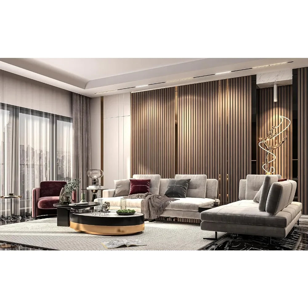 2 Pack -  W Soundproof Acoustic Wood Wall Panels