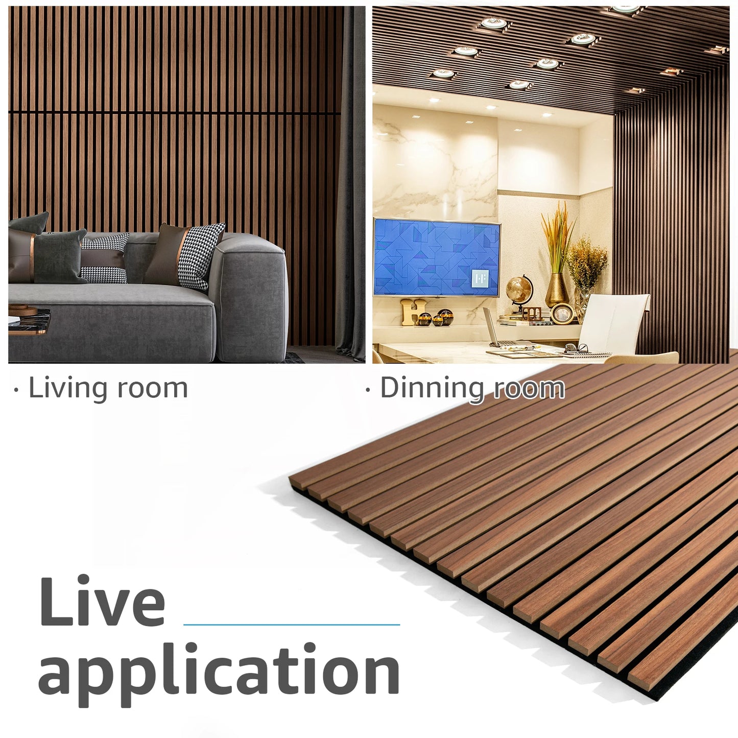 Art3d Wood Slat Acoustic Panels for Stylish Decor and Noise Reduction