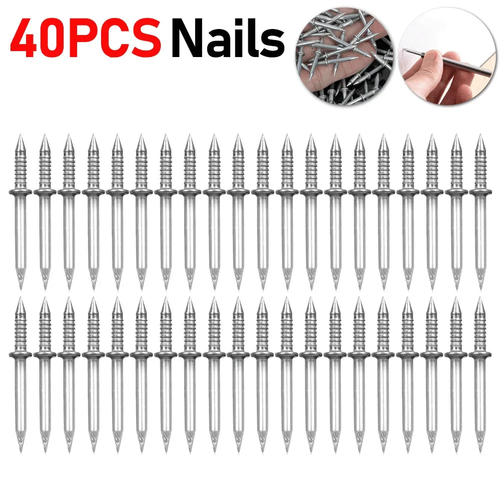 300-10pcs Double Head Nails Anti-Rust Double-Head Seamless Thread Nail