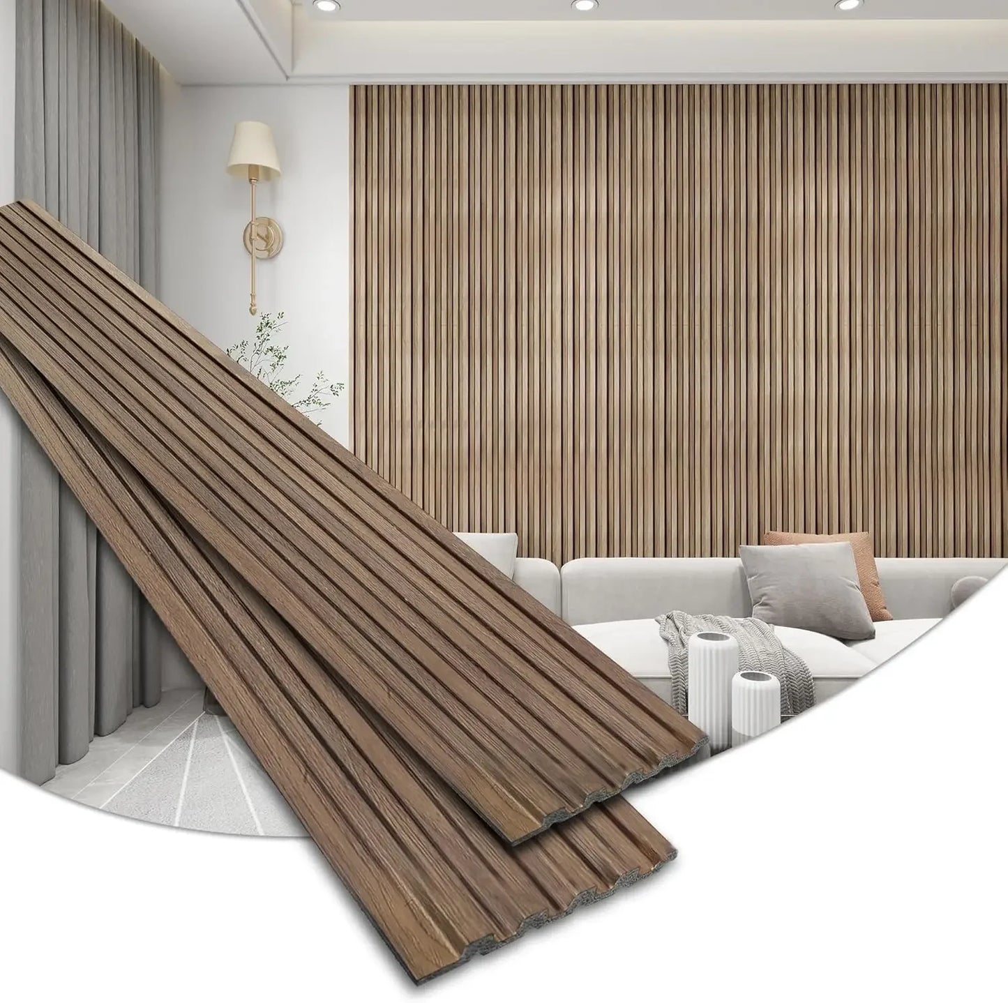 16 Pieces Textured Wood Grain Wall & Ceiling Panels