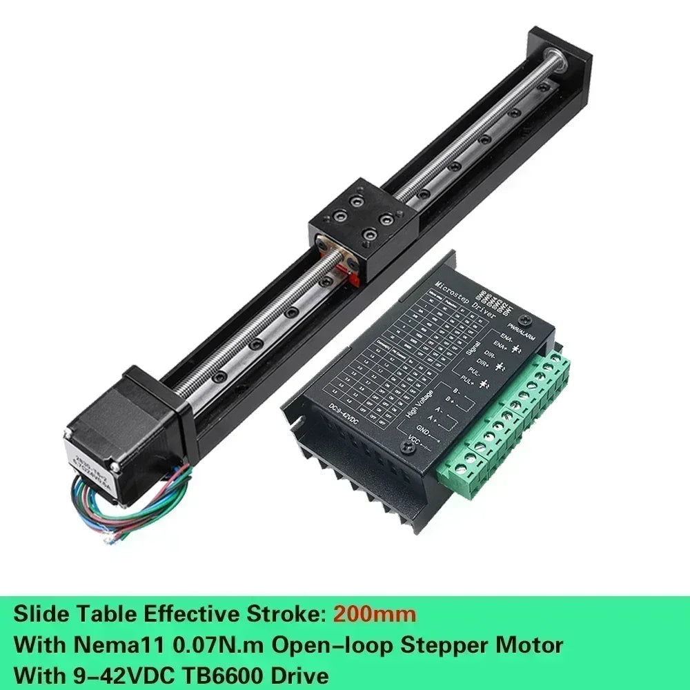 Axis Motorized Slide Table T-type Linear Guide Rail