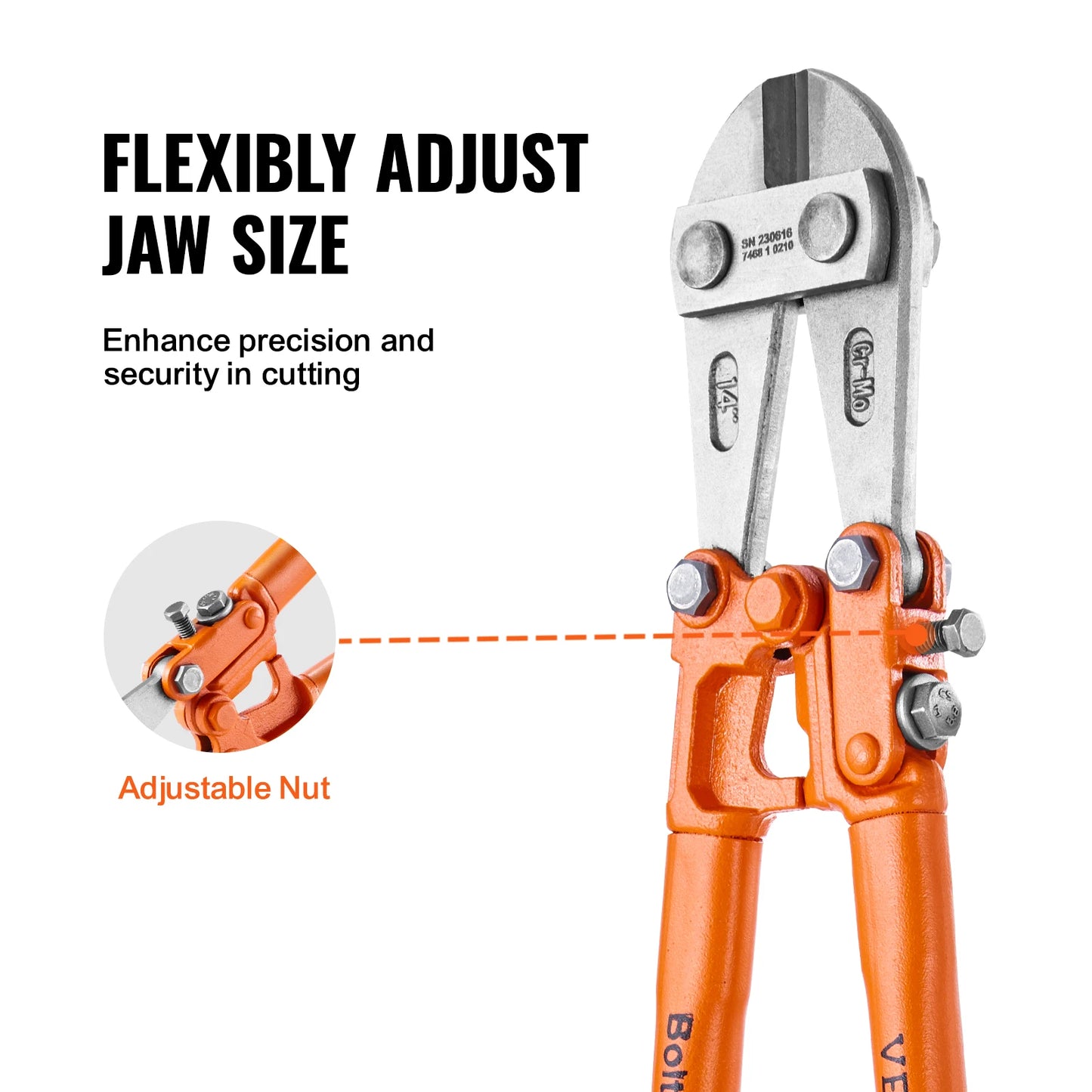 VEVOR Bolt Cutter 8in/14in/18in/24in  with Soft Rubber Grip
