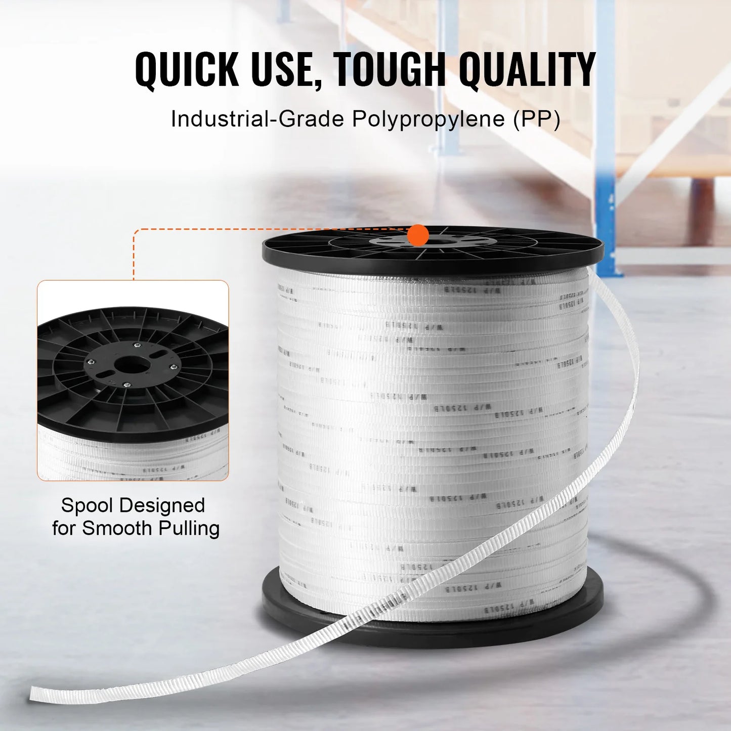 VEVOR Polyester Pull Tape Mule Flat Rope