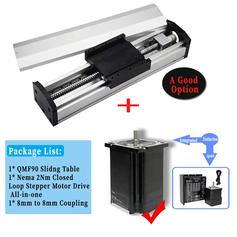 90mm Width Fully Enclosed Linear Rail Guide Stage Dust Cover