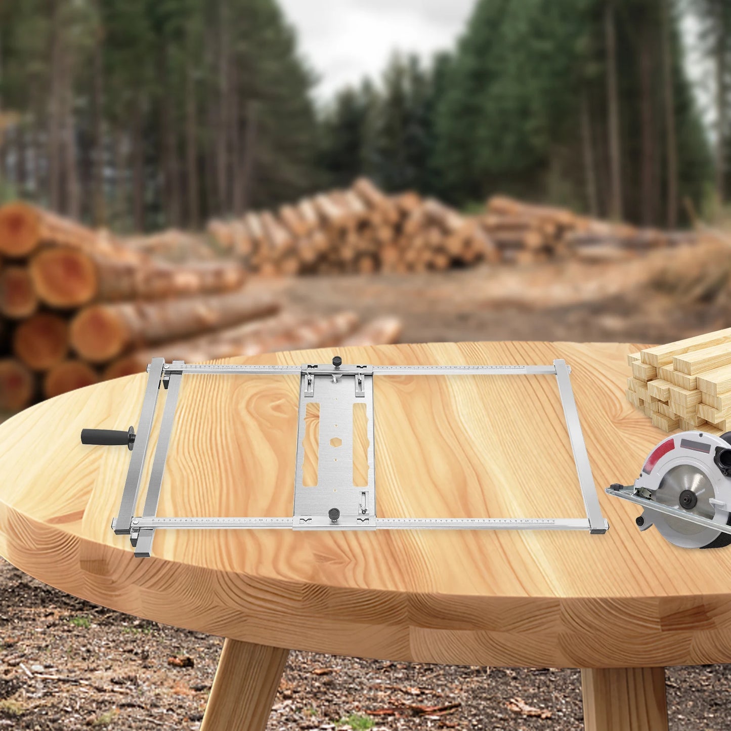Stainless Steel Circular Saw Edge Guide, Adjustable Cutting Board