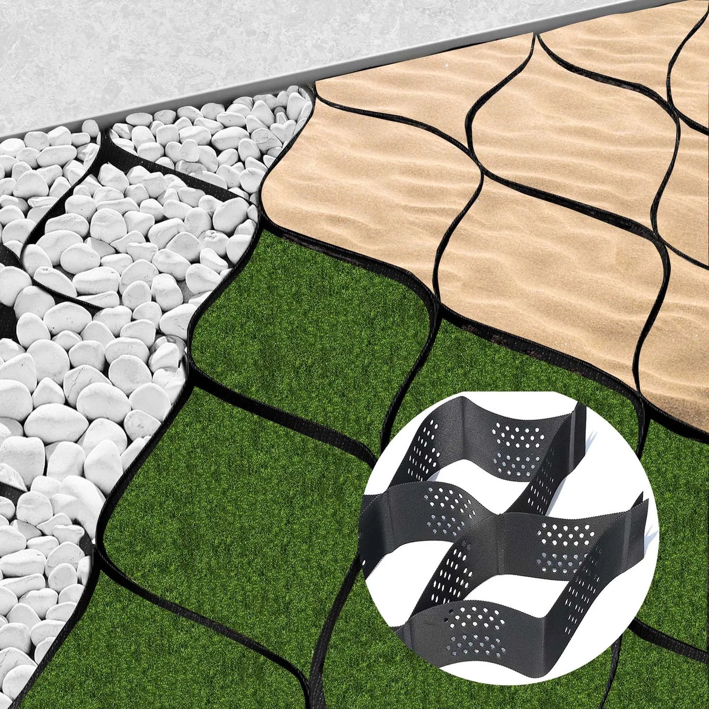 Plastic Ground Geo Grid Driveway Ground Pavers for Landscaping