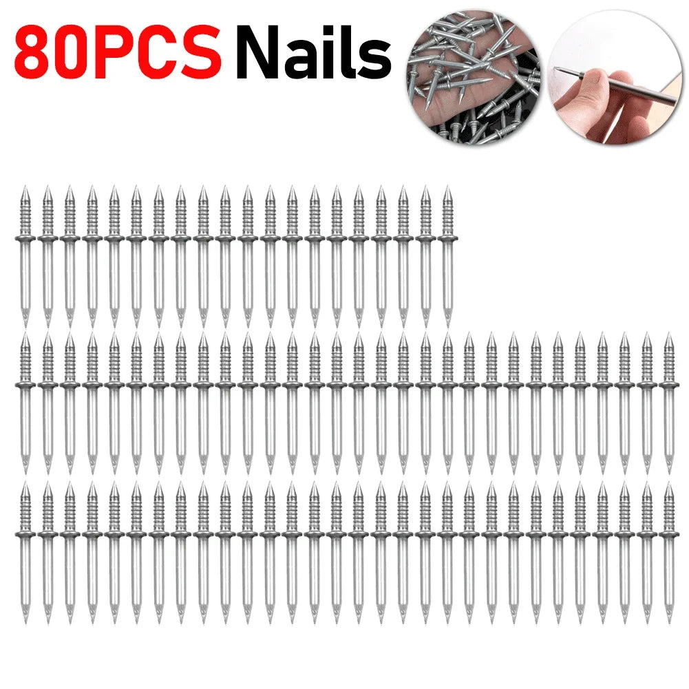 300-10pcs Double Head Nails Anti-Rust Double-Head Seamless Thread Nail