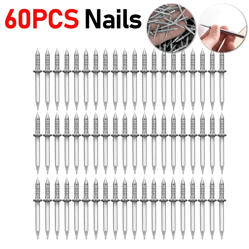 300-10pcs Double Head Nails Anti-Rust Double-Head Seamless Thread Nail