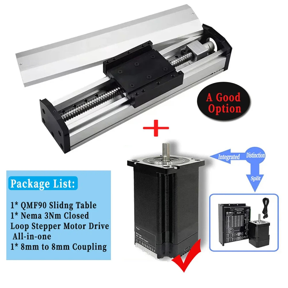 90mm Width Fully Enclosed Linear Rail Guide Stage Dust Cover