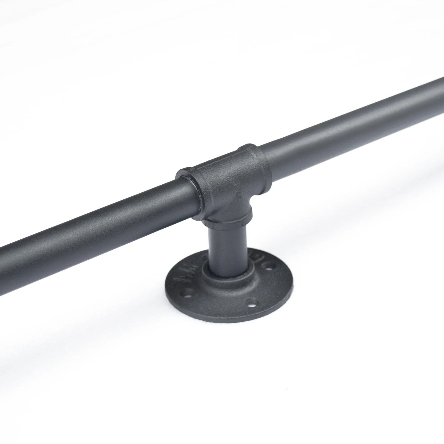 DIYHD Stair Black Pipe Handrail with Wall Mount Supports