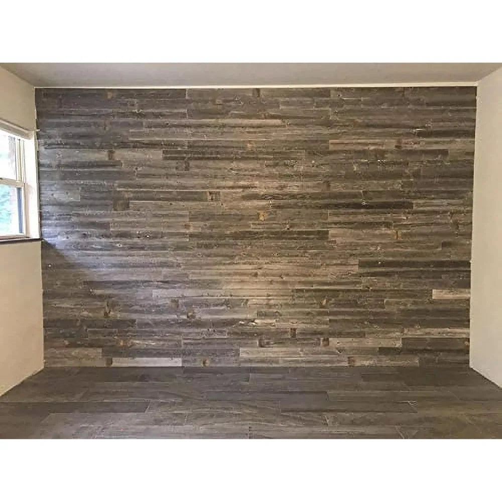 Wood Real Wood Peel & Stick 2 & 4 Foot Length Rustic Reclaimed Naturally Weathered Barn Wood Accent Paneling Planks for Walls